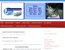 Tablet Screenshot of calvertlibrary.org